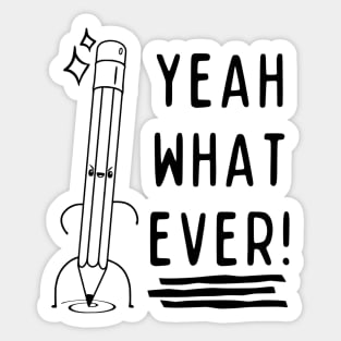 Cheeky Pencil Design Sticker